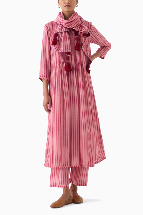 Aria Stripped Kurta Set with Dupatta