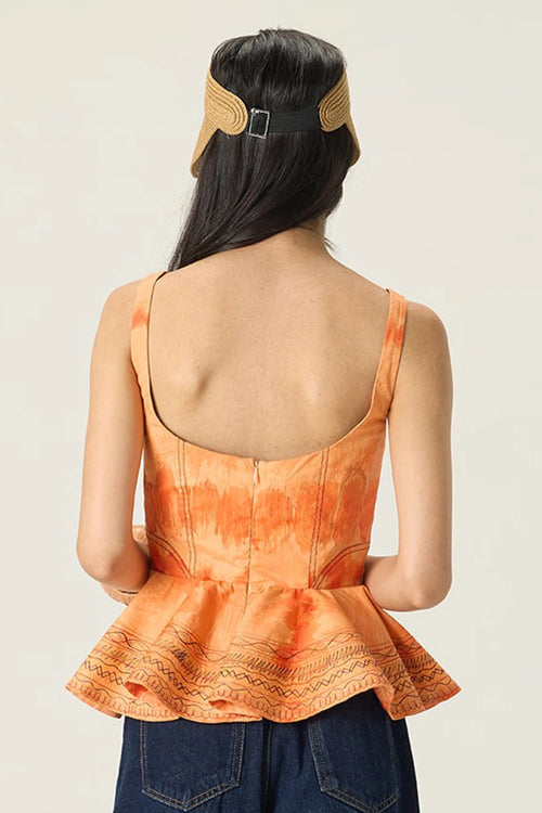 Orange Peni Blouse