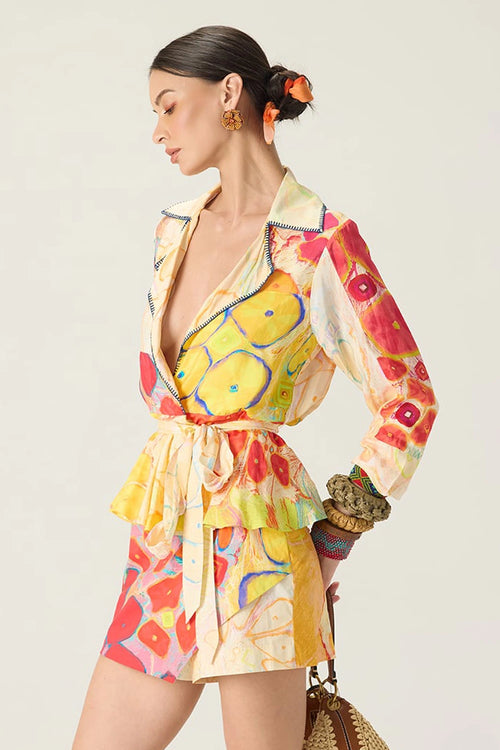 Multi Lydia Blouse With Cinora Skort