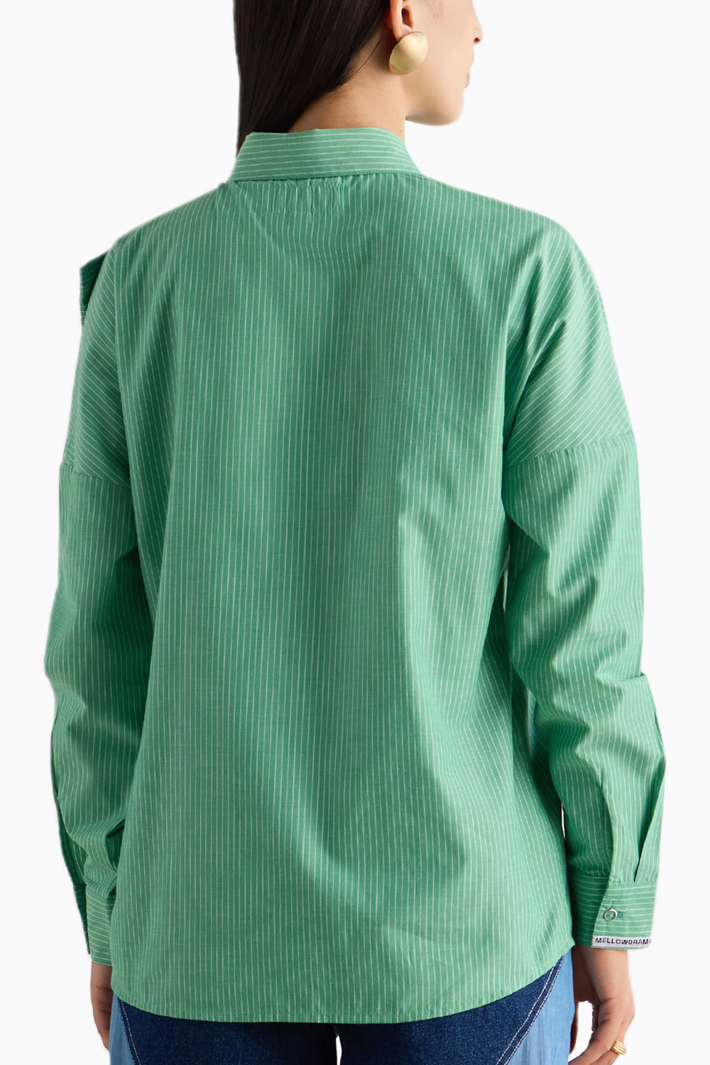 Green Stripe Bow Shirt