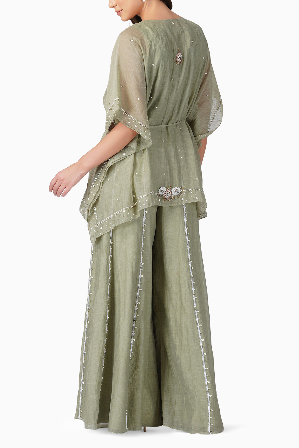 Baroque Flower Kaftan with Sharara