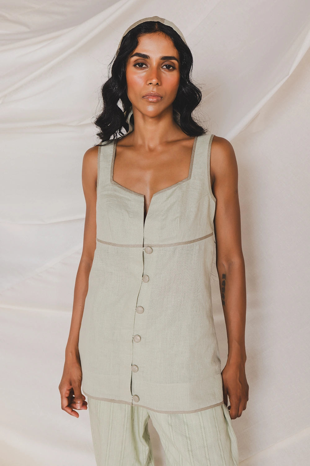 Maria Sage Green with Mint Green Co-ord Set