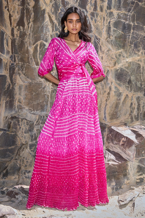 Bandhani Top & Flared Skirt