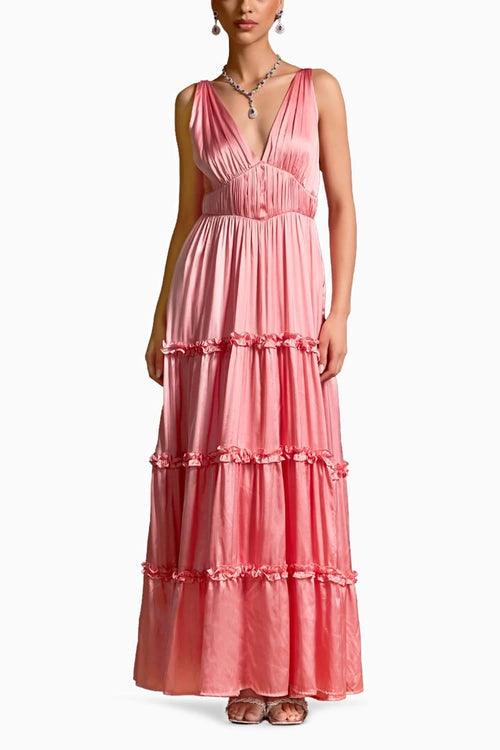 Blush Pink Sleeveless Maxi Dress