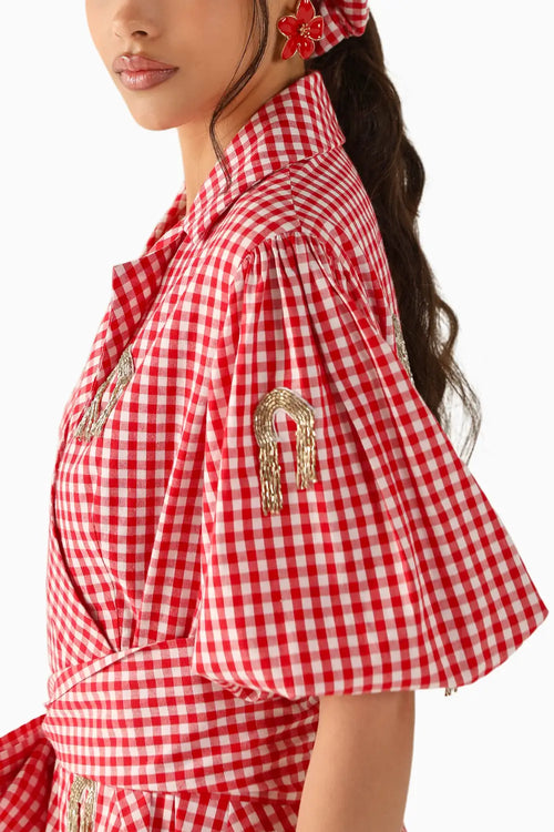 Riley Red-White Co-ord Set