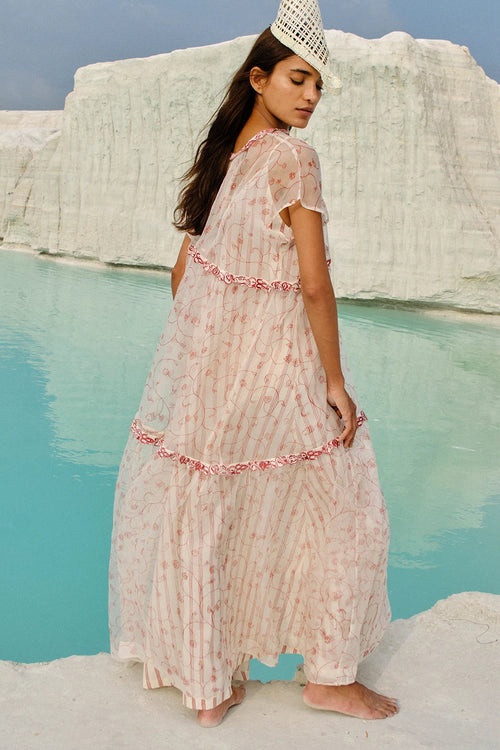Ei Mon Organza Tier Dress