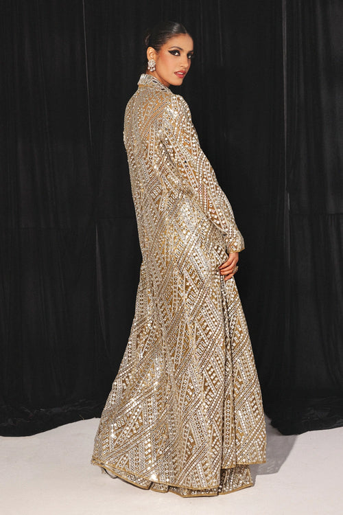 Taupe Tissue Long Blazer