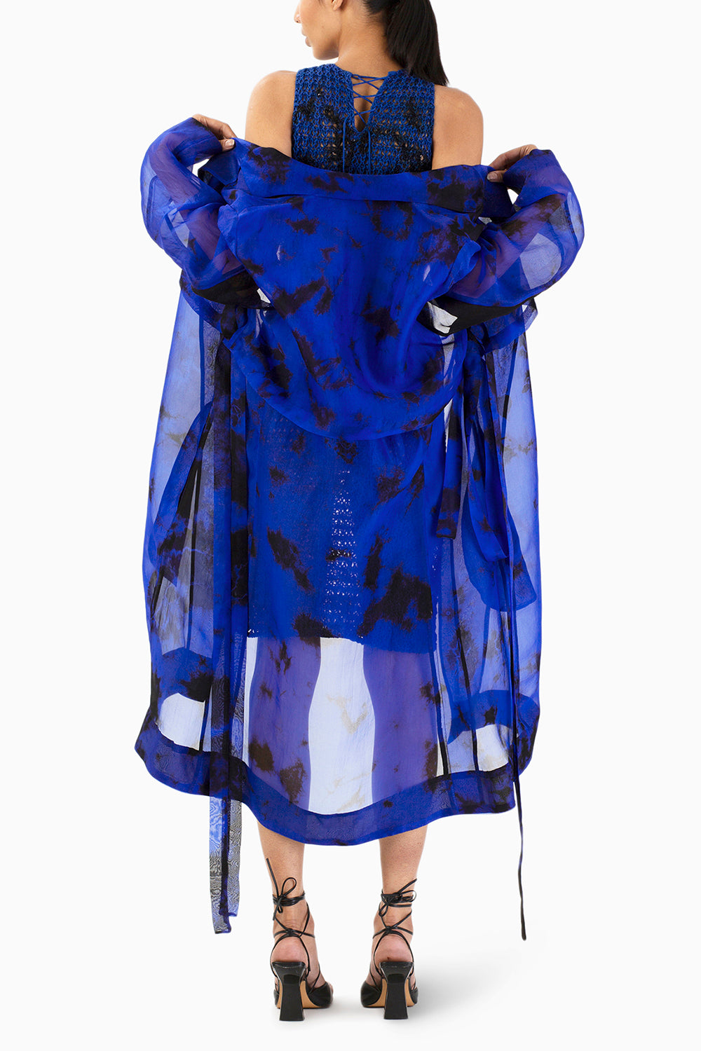 Celestial Sapphire Trench Coat