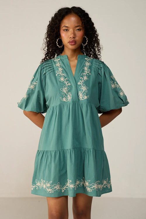 Teal Dove Mini Dress