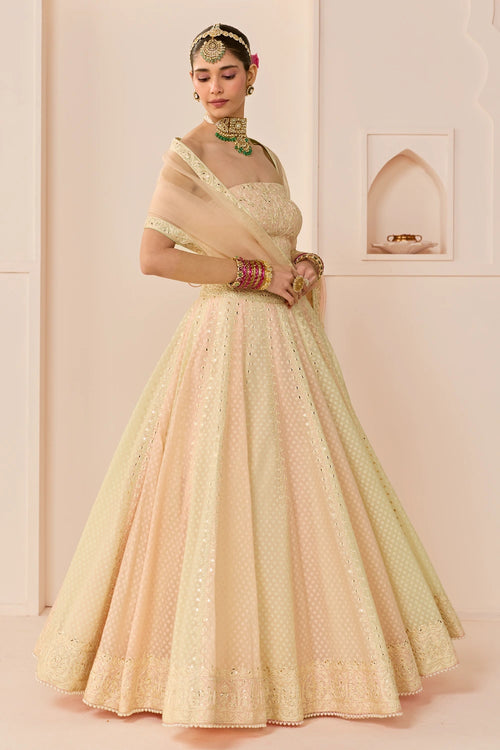Umaiza Carnation Pink Lehenga with Blouse and Dupatta