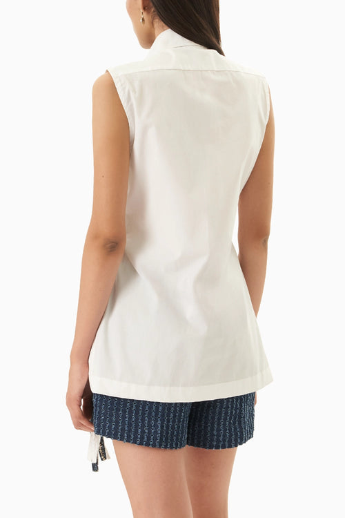 Denim Stud Tassel Shirt