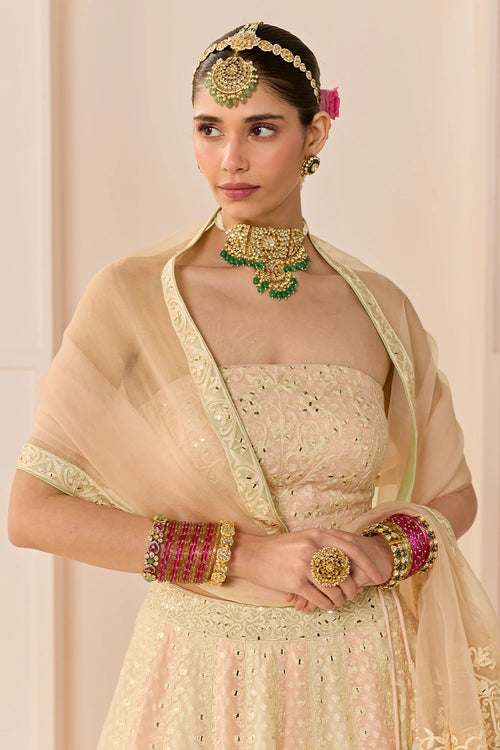 Umaiza Carnation Pink Lehenga with Blouse and Dupatta