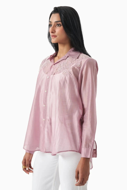 Rose Mist Lace Shirt