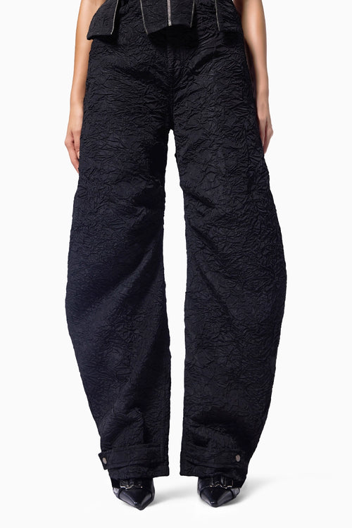 Charcoal Crushed D-Cut Pants