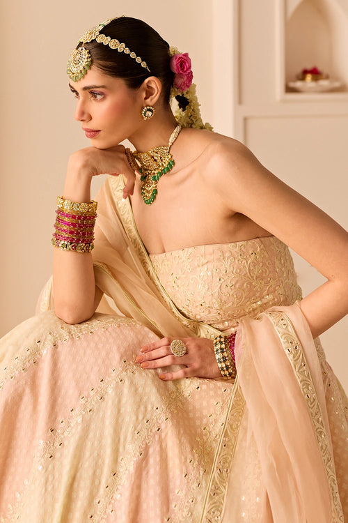 Umaiza Carnation Pink Lehenga with Blouse and Dupatta