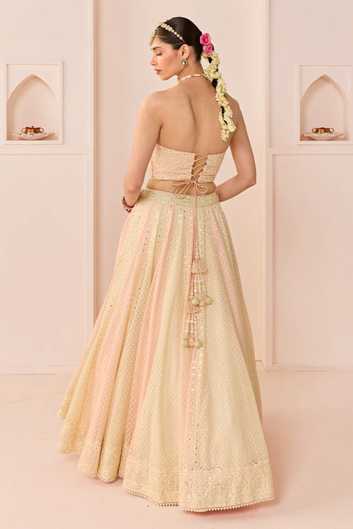 Umaiza Carnation Pink Lehenga with Blouse and Dupatta