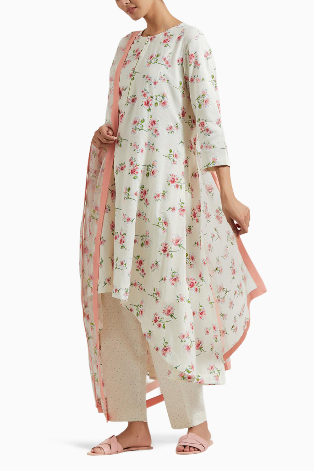 Ivory Printed Kurta Set