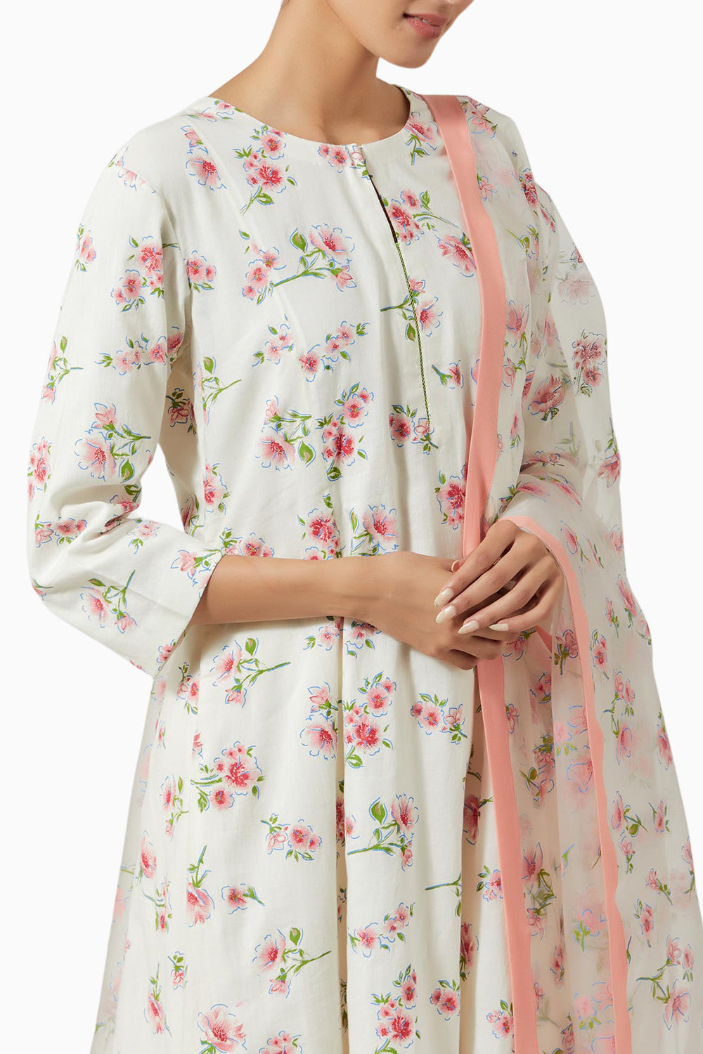 Ivory Printed Kurta Set