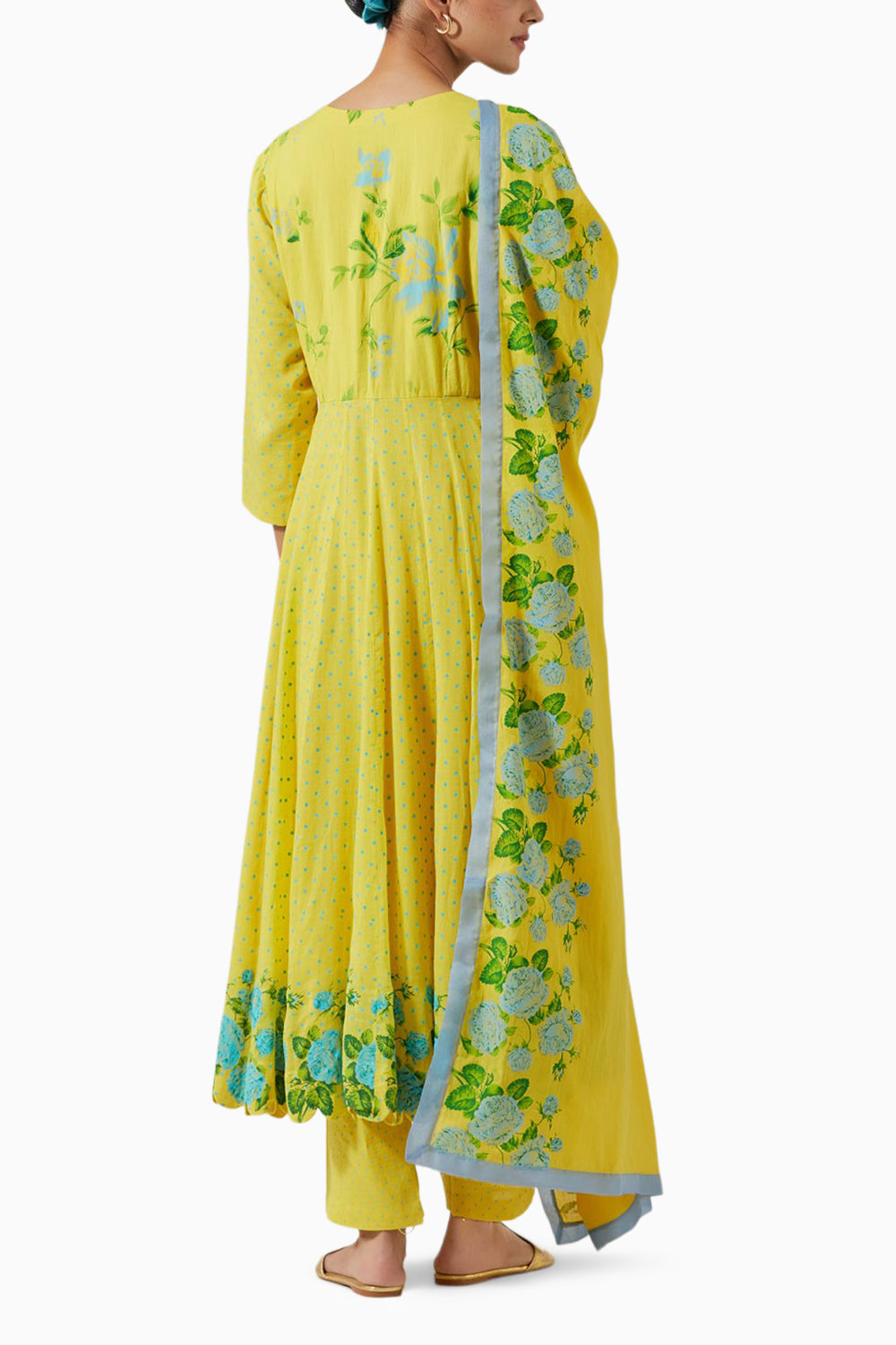 Yellow & Green Kurta Set