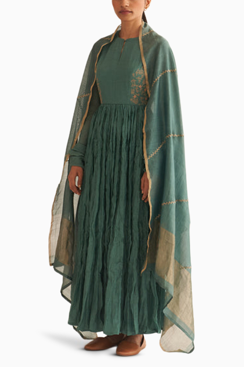 Teal Green Bel Dupatta