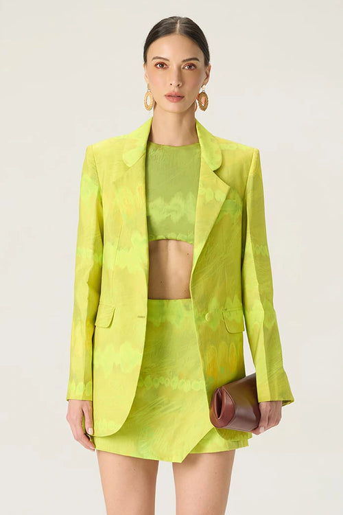 Lime Green Jamie Blouse With Rebekkah Blazer And Sia Skort