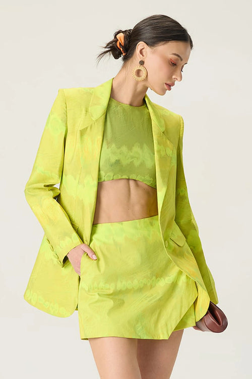 Lime Green Jamie Blouse With Rebekkah Blazer And Sia Skort