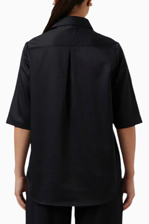 Organza Bib Black Shirt