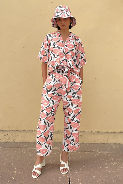 Outlined Florals Resort Co-ord Set