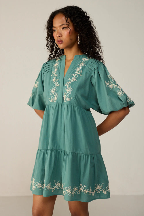 Teal Dove Mini Dress