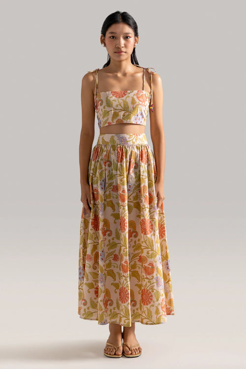 Kalamkari Mor Long Skirt