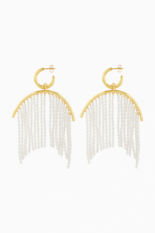 Pearl Zoned Statement Earrings