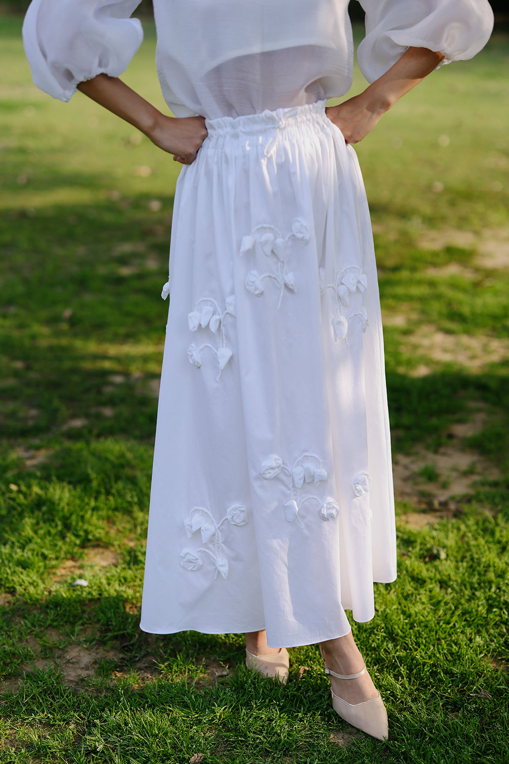 Raya Top With Petal Play Skirt