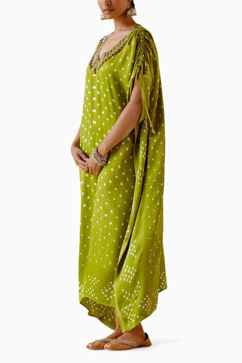 Dakshayani Green Kaftan