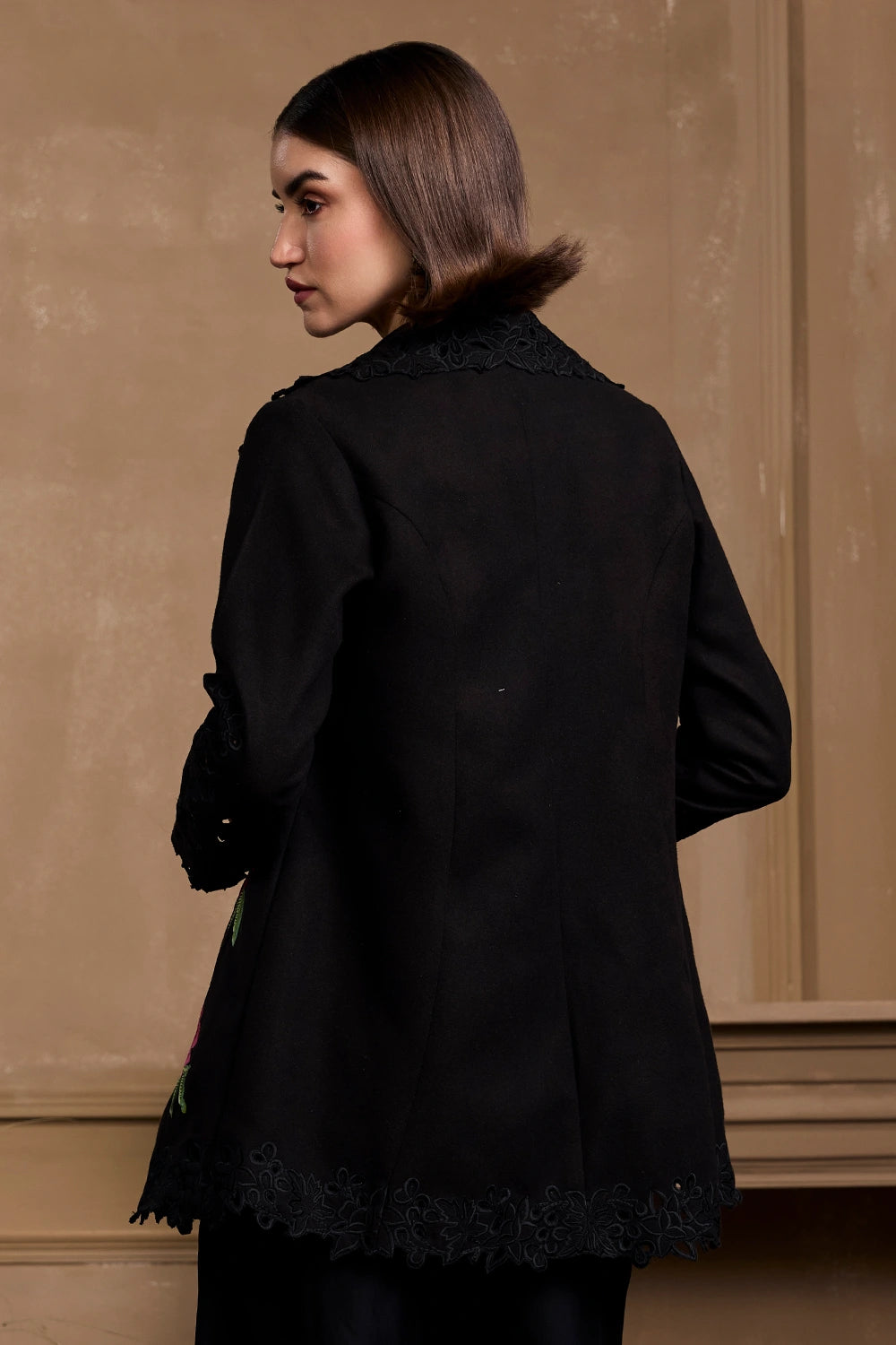 Black Rose Flared Jacket