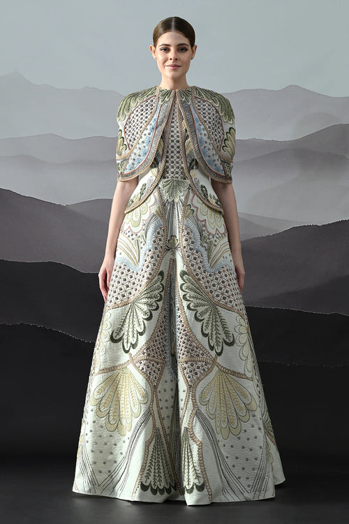 Ivory Silhouette With Artisanal Handwork