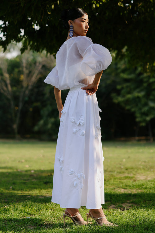 Raya Top With Petal Play Skirt