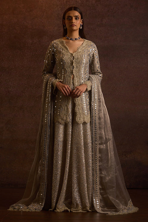 Caru Fully Embellished Short Jacket Kurta Set
