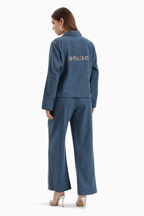 Medium Herringbone Denim Pants