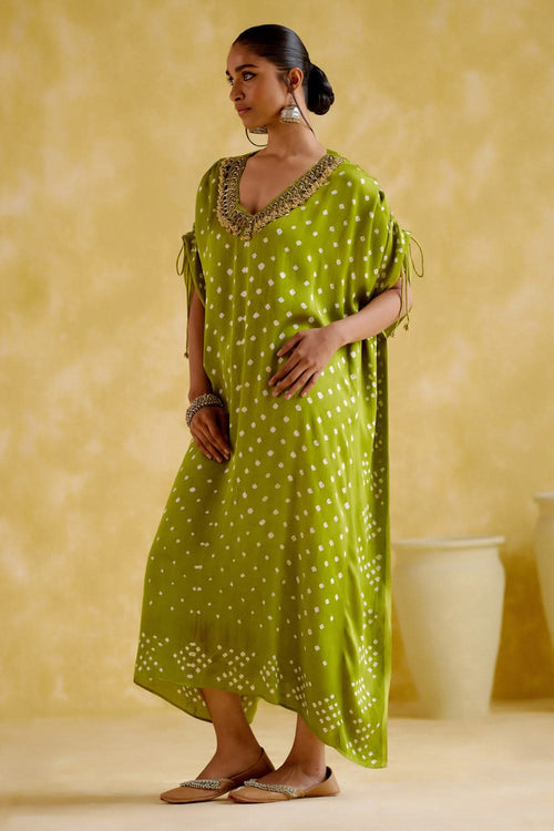 Dakshayani Green Kaftan