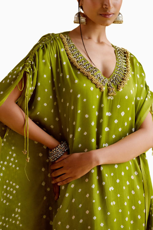 Dakshayani Green Kaftan