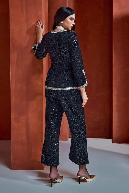 The Lumiere Black Tweed Co-ord Set