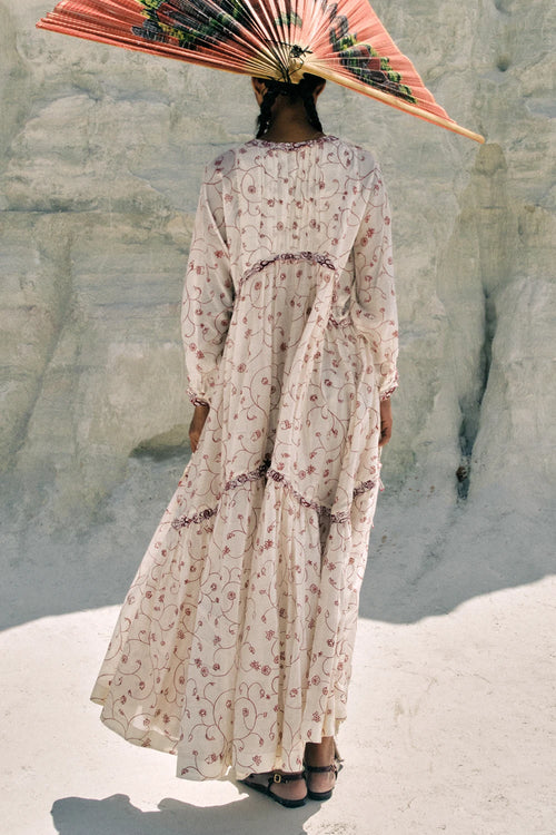 Min Maw Chanderi Tier Dress