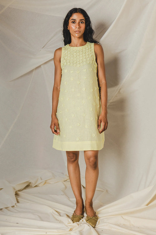 Masie Yellow Circle Dress