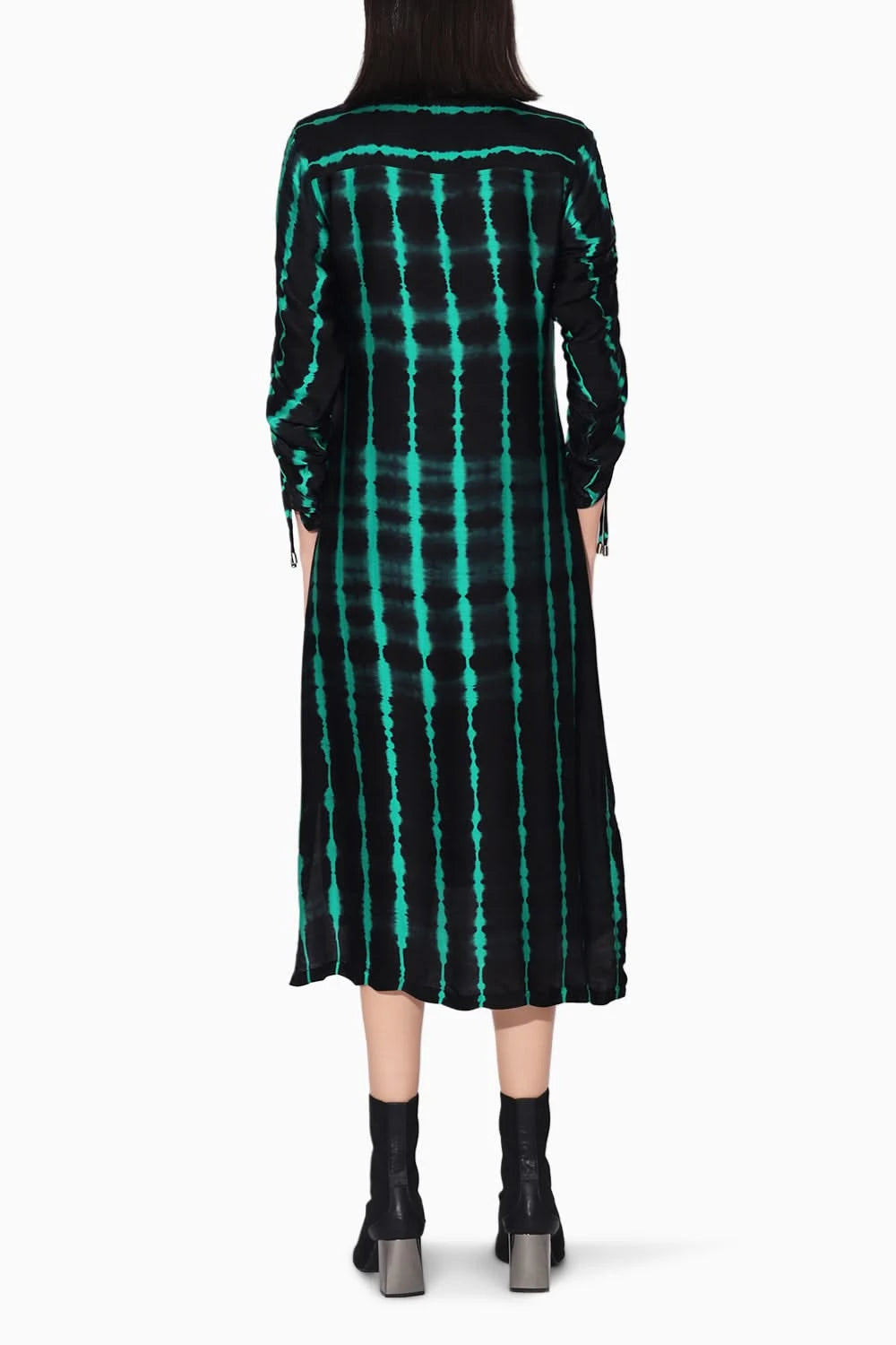 Zinnia Shibori Stripe Shirt Dress