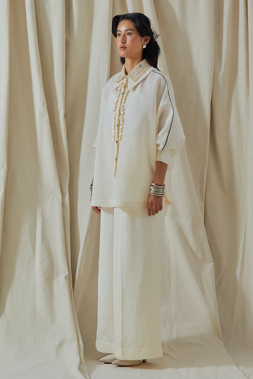 Mogra Kora Mandala Shirt With Trousers