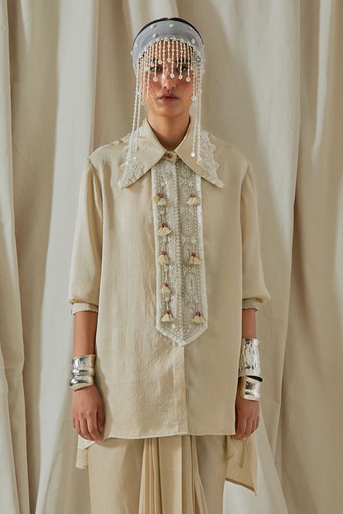 Ecru Kora Atri Straight Shirt