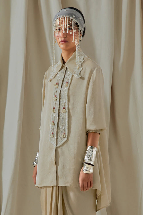 Ecru Kora Atri Straight Shirt