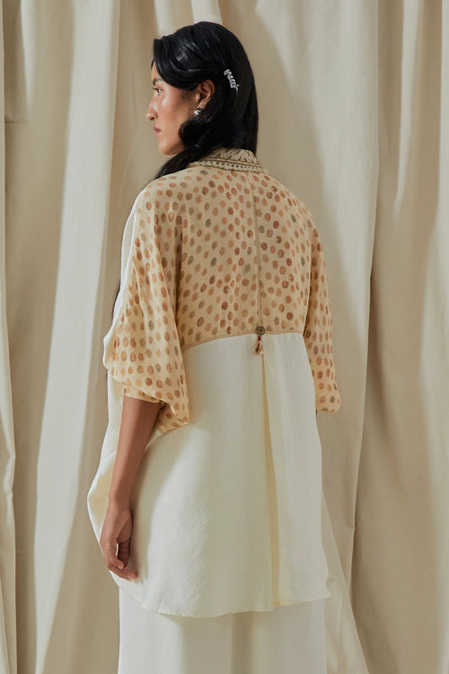 Mogra Kora Tashan Silk Mandala Shirt