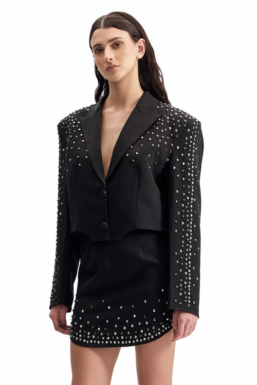 Noir Studded Power Set