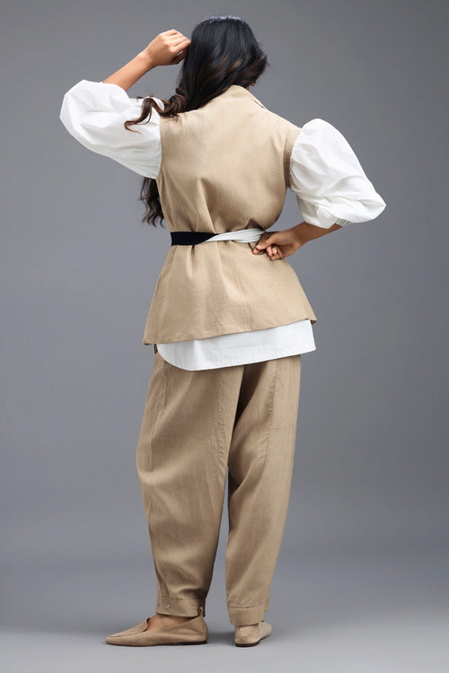 Beige Tailored Pants
